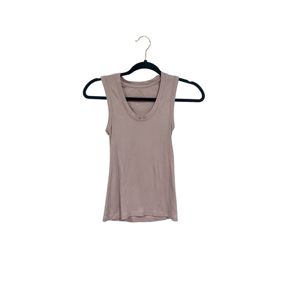 Sleeveless Ribbed Top - Mauve